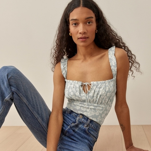 Reformation Cortese Top in Sofie size 12 NWT - Picture 1 of 11